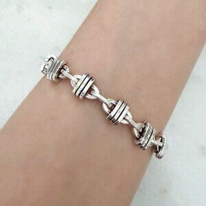 925 Sterling Silver Chain Link Bracelet Modern Trendy Link Bracelet